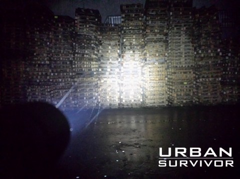 Light beam at distance of 20 m (66 feet)